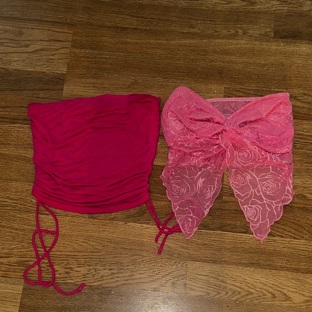 Womens pink tube tops size small